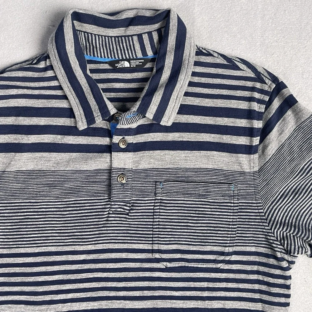 The North Face‎ Golf Polo Shirt Mens Medium Performance Short Sleeve Striped